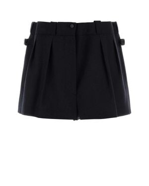 Prada Midnight Wool Shorts - Black