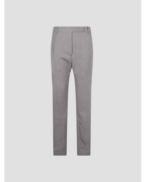 Studio Nicholson Straight-Leg Tailored Wool Pants With Pin Tuck Details - Gray