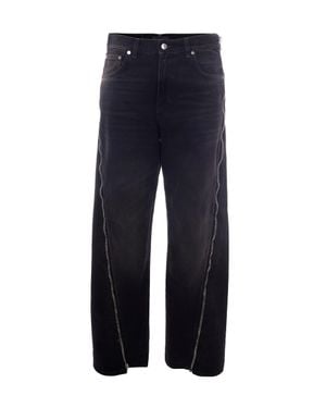 Haikure Zip-Detail Straight-Leg Jeans - Blue