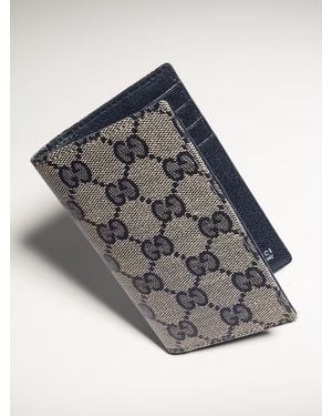 Gucci Inspired Leather Mini Wallet With Card Slots And Hidden Compartments - Gray