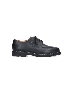Paraboot Calf Leather Flat Shoes - Black