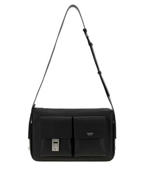 Ferragamo Leather Mini Twins Crossbody Bag For - Black