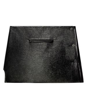 Courreges Chic High-Shine Mini Skirt - Black