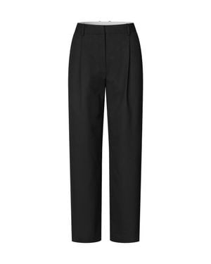 Samsøe & Samsøe Tailored Straight-Leg Pants - Black