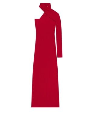 Courreges One Shoulder Maxi Dress - Red