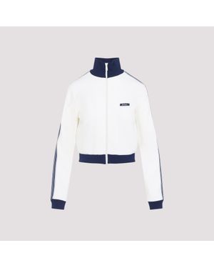 Prada Zip-Up Logo Jacket - White
