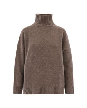 Max Mara Oversized Turtleneck Sweater - Brown