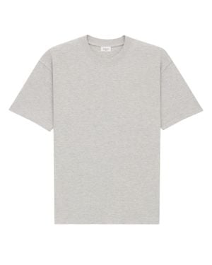 Saint Laurent Tonal Cassandre Embroidered Crewneck Sweatshirt (Model Wears Size M) - White