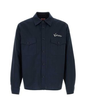 KENZO Cotton Shirt For - Blue