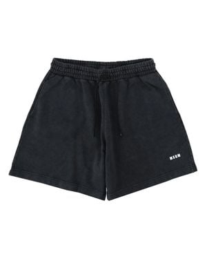 MSGM Cotton Shorts - Black