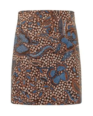 Weekend by Maxmara Weekend-Ready Paint-Stamped Polka Dot Skirt - Multicolor