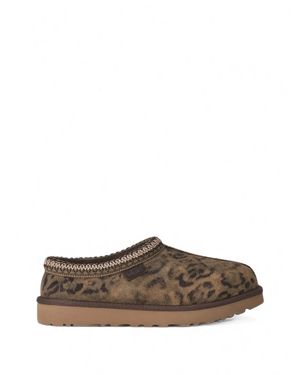 UGG Braid Suede Mini Sandal With Sheepskin Lining - Brown