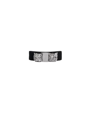 Ferragamo Crystal-Embellished Stretch Bracelet - White