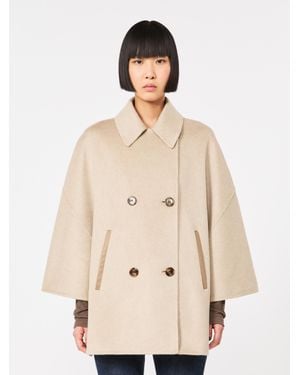 Max Mara 100% Cashmere Cloak - Natural