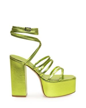Paris Texas Chic Platform Sandals - Green