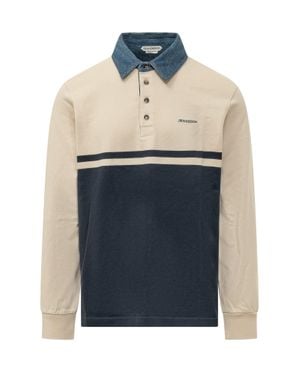 JW Anderson J. W. Anderson Classic Polo With Contrast Detailing - Blue