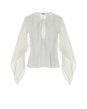 JW Anderson Draped Sleeve Top - White