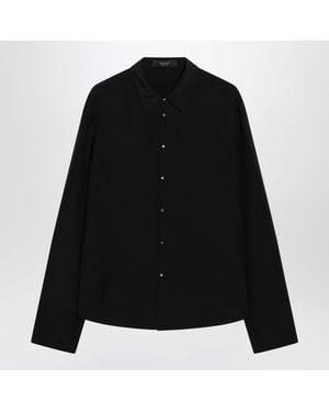 Gucci Silk Crêpe De Chine Mini-Detail Shirt With Pointed Collar - Black