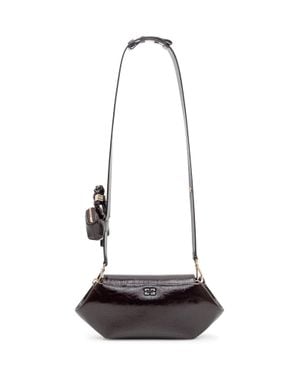 Ganni East-West Shoulder Bag - White
