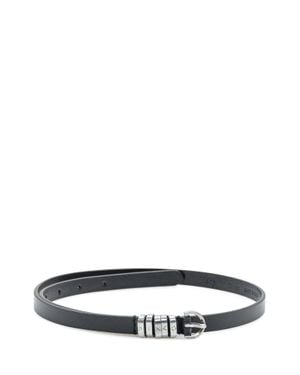 Pinko Belt With Signature Logo - White