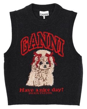 Ganni Wool Jersey - Black