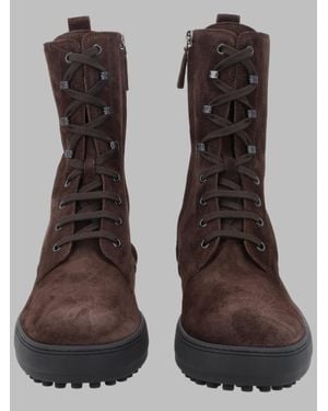 Tod's Leather Ankle Boots - Brown