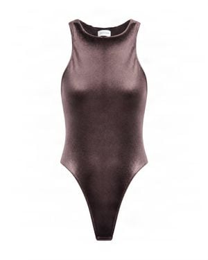 ANDAMANE Sleeveless High-Neck Bodysuit - Purple