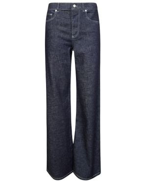 Marni Embroidered-Logo Pants - Blue