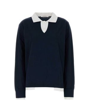 GIMAGUAS Long Sleeve Two-Layer Polo - Blue