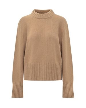 Laneus Boxy Fit Knit Sweater - Natural