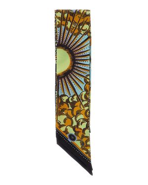VLISCO DIALOGUES Eternal Sun Silk Scarf With All-Over Floral Print For - Green