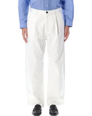 Still By Hand High Waist Denim Pants - White