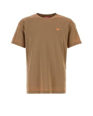 DIESEL Blend Cotton T-Wayan T-Shirt - Brown