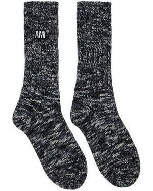 Ami Paris Mini Painttch Socks - Black