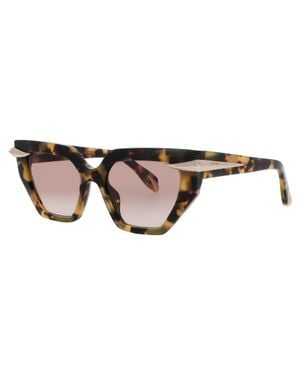 Roberto Cavalli Src001M Sunglasses, 54-19-140, Acetate With Gradient Lenses - Black