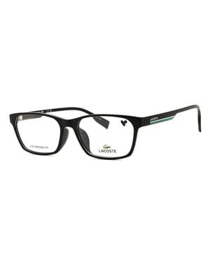 Lacoste Modern Oval Eyeglass Frames With Clear Demo Lenses For - Black