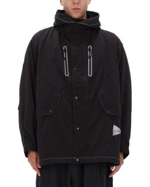 and wander Fishtail Octa Jacket Polyester - Black