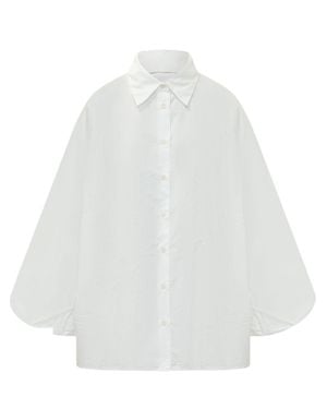 SOSUE Relaxed Fit Shirt With Collar And Button Front - White