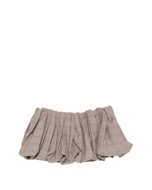 Miu Miu Pleated Prince Of Wales Checked Miniskirt - Gray