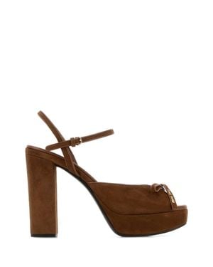 Miu Miu Suede Sandals - Brown