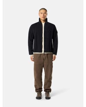 Stone Island Snap-Button Chest Pocket Cotton Jacket With Adjustable Cuffs - Blue