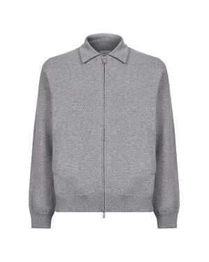 Lardini Double Knitted Bomber Jacket - Gray