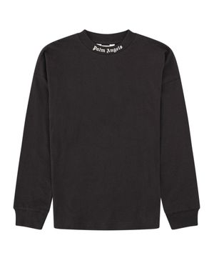 Palm Angels Mini Long-Sleeve T-Shirt For Boys - Black