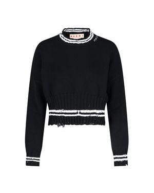 Marni Cotton Sweatshirt Sweater For - Black