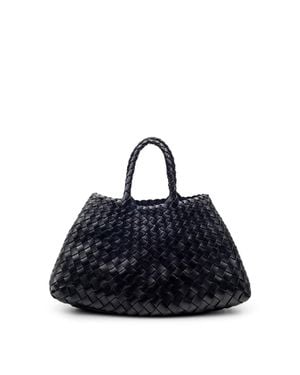 Dragon Diffusion Santa Croce Small Buffalo Leather Shoulder Handbag - Blue