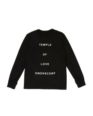 Rick Owens Long-Sleeved Graphic T-Shirt For Boys - Black