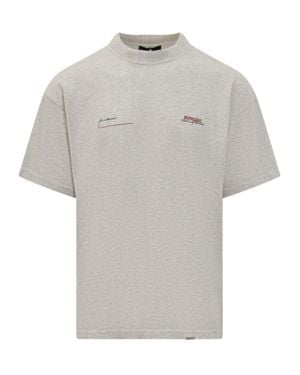 Represent Cotton Minimalist T-Shirt - Gray