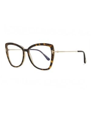 Tom Ford Inspired Mini Sunglasses With Clear Light Protection - Metallic