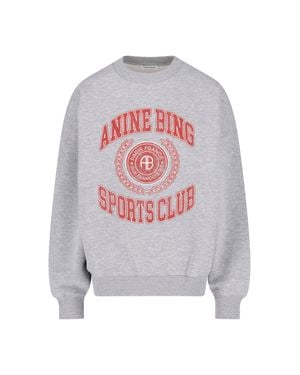 Anine Bing Cotton-Polyester Sweatshirt Sweater - White