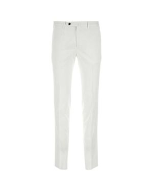PT Torino Stretch Cotton Blend Silkochino Pant - White